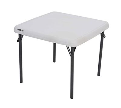 Lifetime Klaptafel & bijzettafel | 61x61x54 cm wit | kinderspeeltafel van stof en metaal