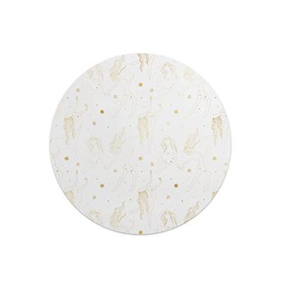 Questo Casa, Tapis de Souris Rond imprimé numérique avec Fond antidérapant pour Bureau et Maison Diamètre 22 cm