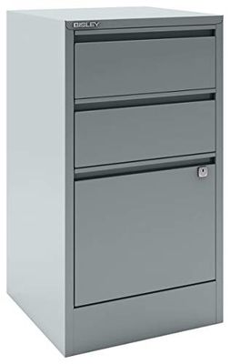Bisley Home Filer, 2 universeel, 1 HR-lade, metaal, 355 zilver, 40 x 41,3 x 67,2 cm