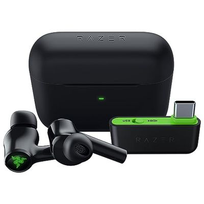 Razer Hammerhead HyperSpeed - Auriculares Gaming Inalámbricos Multiplataparama con Licencia para Xbox (HyperSpeed Wireless, Cancelación Activa del Ruido) Negro
