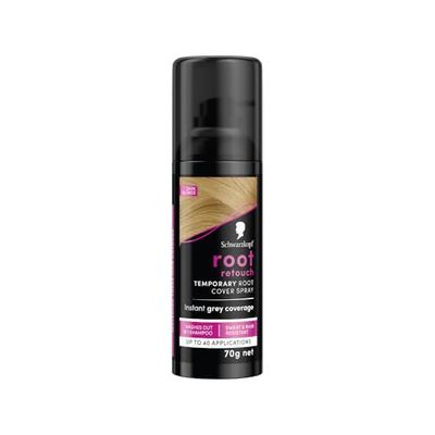 Schwarzkopf Root Retoucher, Instant Temporary Hair Dye Spray for Blonde Regrowth, 40 Applications - Blonde, Packaging May Vary