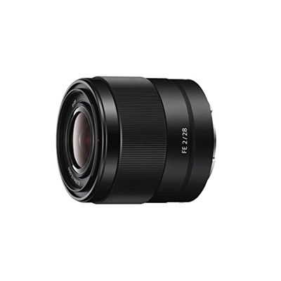 Sony FE 28 mm f/2 - Objetivo Gran Angular de Montura Tipo E (Distancia Focal Fija 28 mm, Apertura f/2 -f/22, diámetro Filtro: 49mm, fotograma Completo de 35 mm), Negro