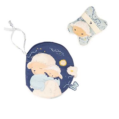 KALOO - Doux Sommeil - Mon Imagier Bébé - Livre Tissu Bébé + Mini Doudou Mouton - pour Le Rituel du Coucher - Raconter Une Histoire - 17 cm - Dès la Naissance, K221000