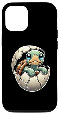 Carino Cartoon Baby Tartaruga cova da Egg Shell Custodia per iPhone 12/12 Pro