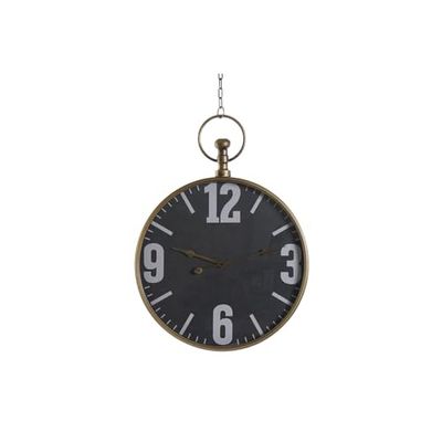 RELOJ HIERRO CRISTAL 60X6,5X80 NEGRO