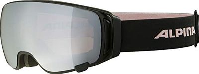ALPINA DOUBLE JACK MAG Q-LITE Skibril, uniseks, voor volwassenen, zwart-roze, eenheidsmaat