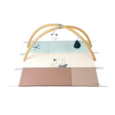 Kaloo - Stimuli kruipdeken voor baby's – 90 cm x 90 cm – 3 afneembare elementen – afneembare vellen – wasbaar – vanaf de geboorte – K971606