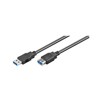 Goobay 93998 USB 3.0 Super Speed Extension Cable, Black, 1.8m Length