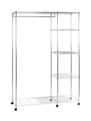 HAKU Möbel Portant chromé, métal - Dim.: L 123 cm x H 181 cm x P 45 cm, Style: Modern