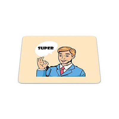 Bonamaison, Pop Art Digital Print Rectangle Mouse Mat, Non-slip Base, Office and Home, Size: 22x18cm