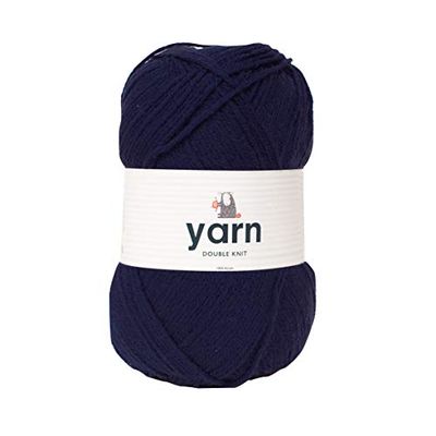 Korbond Double-Knit Acrylic fio de malha dupla, 100 g, acrílico, azul (Navy), 1 bala, 290