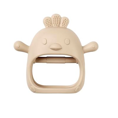 Nattou Anneau de Dentition en Silicone, Se Tient comme un Gant, sans BPA, Vegan, Environ 11,5 cm, Silicone, Argile