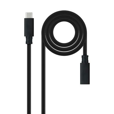 NANOCABLE 10.01.4501 kabel USB 3.2 GEN2X2, 100 W, 4K/60 HZ, USB-C/M-USB-C/H, czarny, 1 m