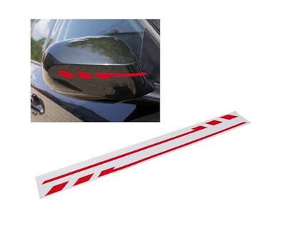 Foliatec F34480 PIN-Striping Mirror Cap Design red-Width = 1,3cm: 2X 35,5cm