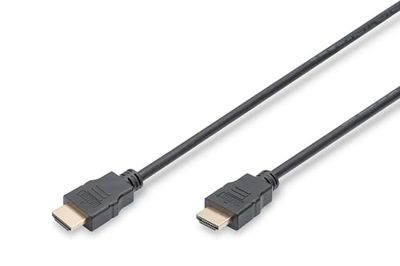 DIGITUS Câble HDMI - 3 m - UltraHD 4k 30 Hz - avec canal Ethernet - compatible avec TV, vidéoprojecteur, moniteur - contacts plaqués or - noir