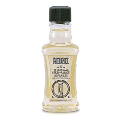 Reuzel Wood and Spice Aftershave - Hydrating, Cooling, Daily Post Shave Skin Treatment for Men - Burn Free, Light and Easy on Sensitive Skin - Natural, Woody Scent for a Smooth, Fresh Shave - 3.38 oz