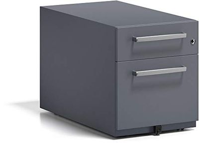 BISLEY rolcontainer Note met handvat, 1 universele lade, 1 HR-lade 77.5 x 42 x 49.5 cm 634, antracietgrijs