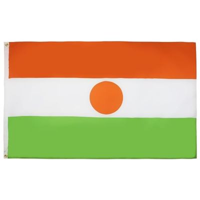 AZ FLAG - Bandera Níger - 90x60 cm - Bandera Nigeriana 100% Poliéster con Ojales de Metal Integrados - 50g - Colores Vivos Y Resistente A La Decoloración