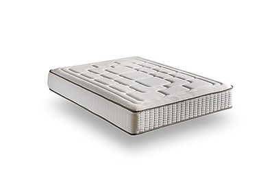 IKON SLEEP Spring Deluxe Matelas, Mousse à mémoire de Forme Ressorts ensachés Tissu Stretch Cachemire Rembourrage en Fibre Todotherm Supersoft, Multicolore, 135 x 200 cm