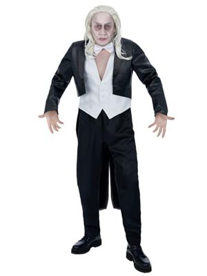 Smiffys Rocky Horror Show Costume Riff Raff, Veste, gilet et noeud de papillon