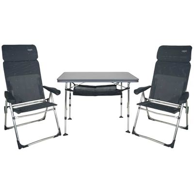 Crespo Conjunto 2 sillones AL/213-C+mesa AL/246+Red+Bolsa FRA611966, Gris