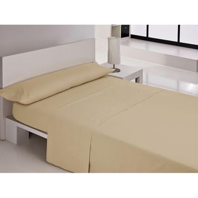 Carla Rubini Beddengoedset, Denver, beige, voor bedden met een breedte van 135 cm