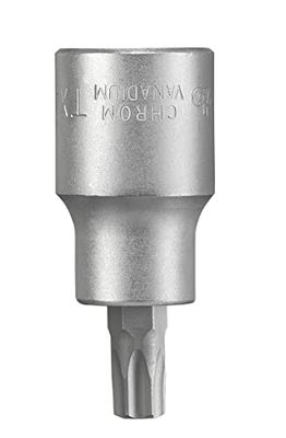 kwb T 45 bit dopsleutelinzet Professional van CV-staal (aandrijving: 1/2 inch binnenvierkant, mat verchroomd)