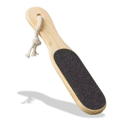 PARENCE.- Houten Rasp – Voetvijl met eelt en dode huid – Dubbelzijdige schilrasp 29x5,5cm met Ophangtouw – Pedicure Accessoires voor thuis