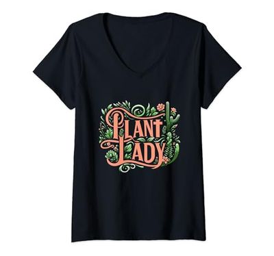 Mujer Plant Lady Jardinería Jardín Botánica Jardinero Botánico Camiseta Cuello V