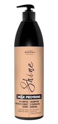 Joanna Professional Shampoo Enriched With Milk Proteins – Milk Protein Shampoo for Dry & Damaged Hair – Carefully Selected Formula – Professional Shampoo with Milk proteins for Salons - 1000 ml