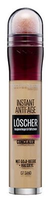 Maybelline New York Concealer Pen, Instant Anti-Age Effect Concealer, Eraser with Micro Erase Applicator, No.07 Sand, 6.8 ml