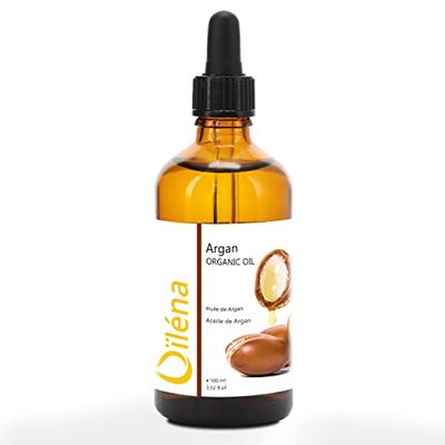 Olio di Argán Orgánico Viso, Capelli Corpo Unghie Olio da Marroco Puro Vergine Spremuto a Freddo Acne, Smagliature, Cuticole Idratante Lenitivo Anti Rughe 100% Biologico (100 ML)