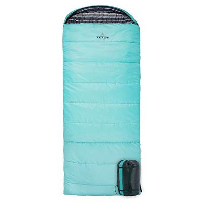 TETON Sport Celsius vanlig, 0 graders sovsäck, alla väderväskor för vuxna och barn camping gjord enkel och varm kompressionspåse ingår