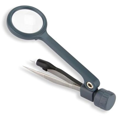 Podświetlana lupa MagniGrip 4,5x, podświetlana diodami LED z precyzyjną pęsetą (MG-88)