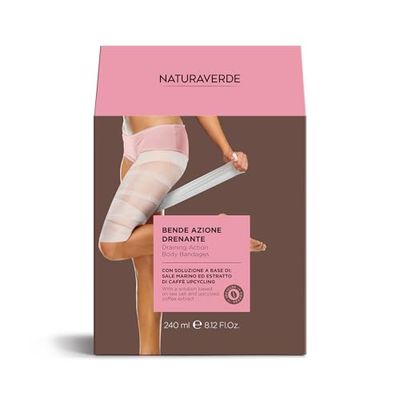 NATURAVERDE | Bende ad Azione Drenante, con Soluzione a Base di Sale Marino ed Estratto di Caffè Upcycling, 240 ml
