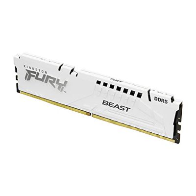 Kingston FURY Beast Bianco EXPO 32GB 5200MT/s DDR5 CL36 DIMM Memoria Gaming per Computer Fissi Kit da 2 - KF552C36BWEK2-32