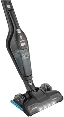 SENCOR SVC 0675BK EUE2 Aspiradora Sin Cable 4 en 1 con Mopa – Escoba y Unidad Manual Extraíble, Batería Li-Ion 25,2V, Cepillo Motorizarte Cat&Dog, Autonomía de 50 min, Filtración HEPA