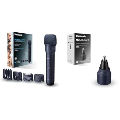 Panasonic Bundle of MULTISHAPE Modular Personal Care System, including handset with Beard & Hair Trimmer and nose hair trimmer