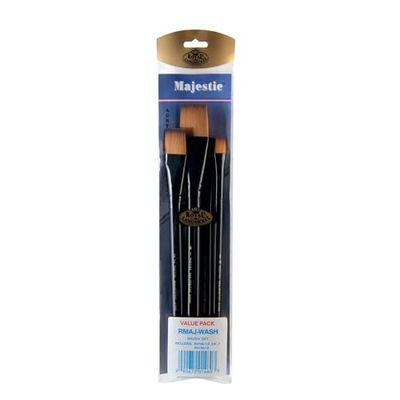 Royal & Langnickel RMAJ-WASH - Set de brochas vidriado/lavado Majestic Premium (4 piezas)