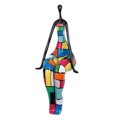Casablanca Kantsitsfigur Lady – konstharts – flerfärgad/glänsande – dammotiv – höjd 74 cm – dekorativ figur – skulptur – hemtillbehör – presentidé