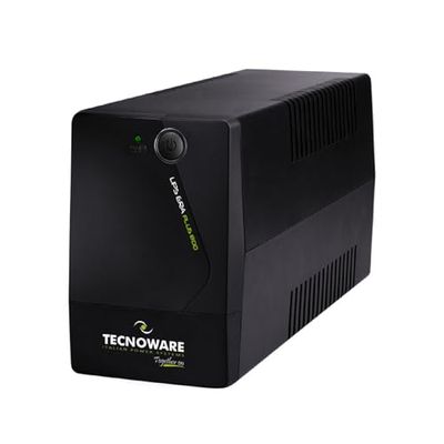 Tecnoware Power Systems - Uninterruptible Power Supply UK, 800VA, AVR Stabilizer for PC & Modem, DVR Surveillance, Silent Operation, Power Protection, UK Output, Black