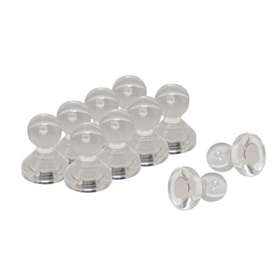 Magneet Expert® Medium Transparant Acryl Pin Magneet - 15 mm dia x 21 mm lang (1 Pack van 10)