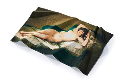 Musearta Asciugamano da spiaggia unisex, motivo La Maja Desnuda dell'artista Francisco de Goya, in cotone, 90 x 150 cm, BT-FG-MD-V424230