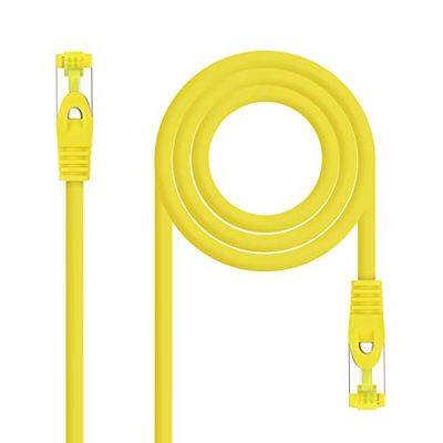 Nanocable 10.20.1900-L25-Y - Cable Red Latiguillo RJ45 LSZH CAT.6A SFTP AWG26, Amarillo, 25 cm