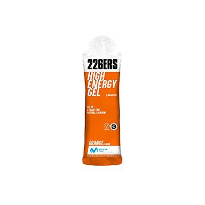 226ERS - High Energy Gel, Gel Energético para Deportistas, BCAA, Ciclodextrina, Hidratos de Carbono y Aromas Naturales, Uso de Glucosa y Digestión, sin Gluten, Vegano, Sabor Naranja, 1 x 76 g