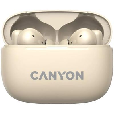 Canyon Auriculares Bluetooth TWS-10, Color Beige