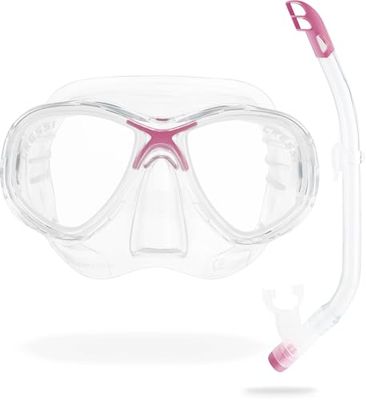 Cressi Set Marea Vip Jr - Óculos e tubo de mergulho para crianças rosa