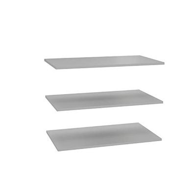 FORTE Legplanken 3-delige set, hout, grijs, 72,7 x 42 x 1,5 cm