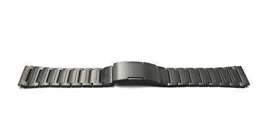 System-S Correa de titanio de 22 mm con cierre desplegable para reloj inteligente Huawei Smartwatch, color negro, Metálico Negro, Eine Grösse