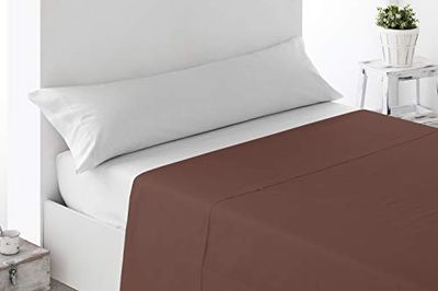 Miracle Home Sábana encimera 270X209, Algodón 50% Poliéster, Chocolate, Cama 105